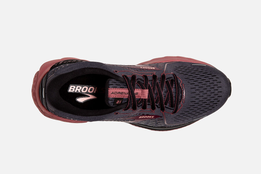 Brooks Running Shoes - Adrenaline GTS 21 Road Womens - Black - QZL-374160